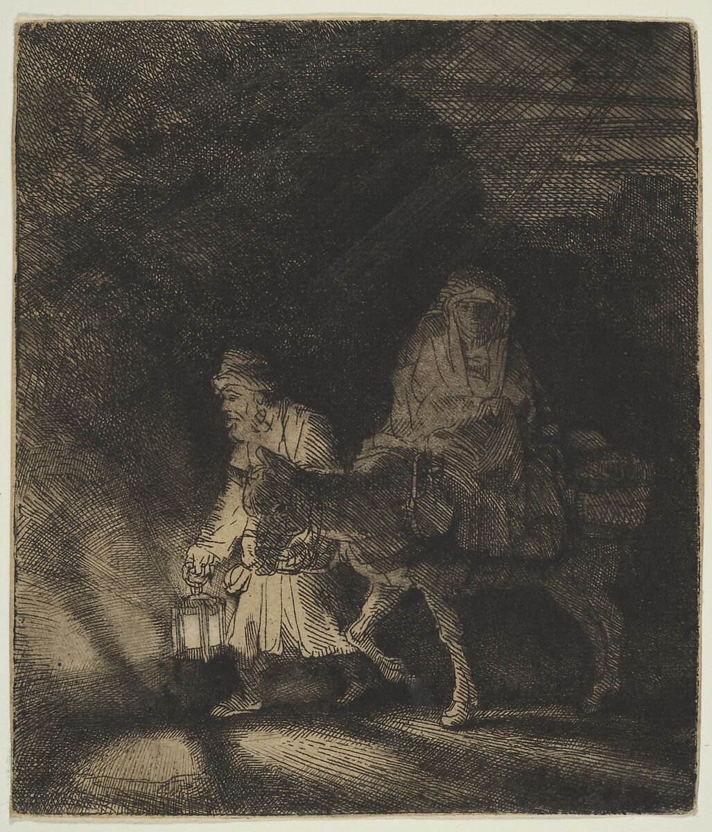 Rembrandt (Rembrandt van Rijn) The Flight into Egypt a Night Piece