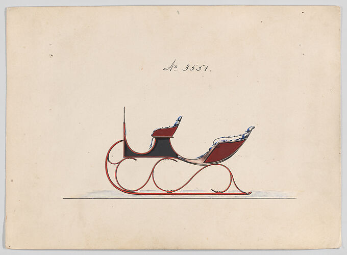Brewster & Co. Design for 4 Seat Sleigh, no. 3864 The Metropolitan