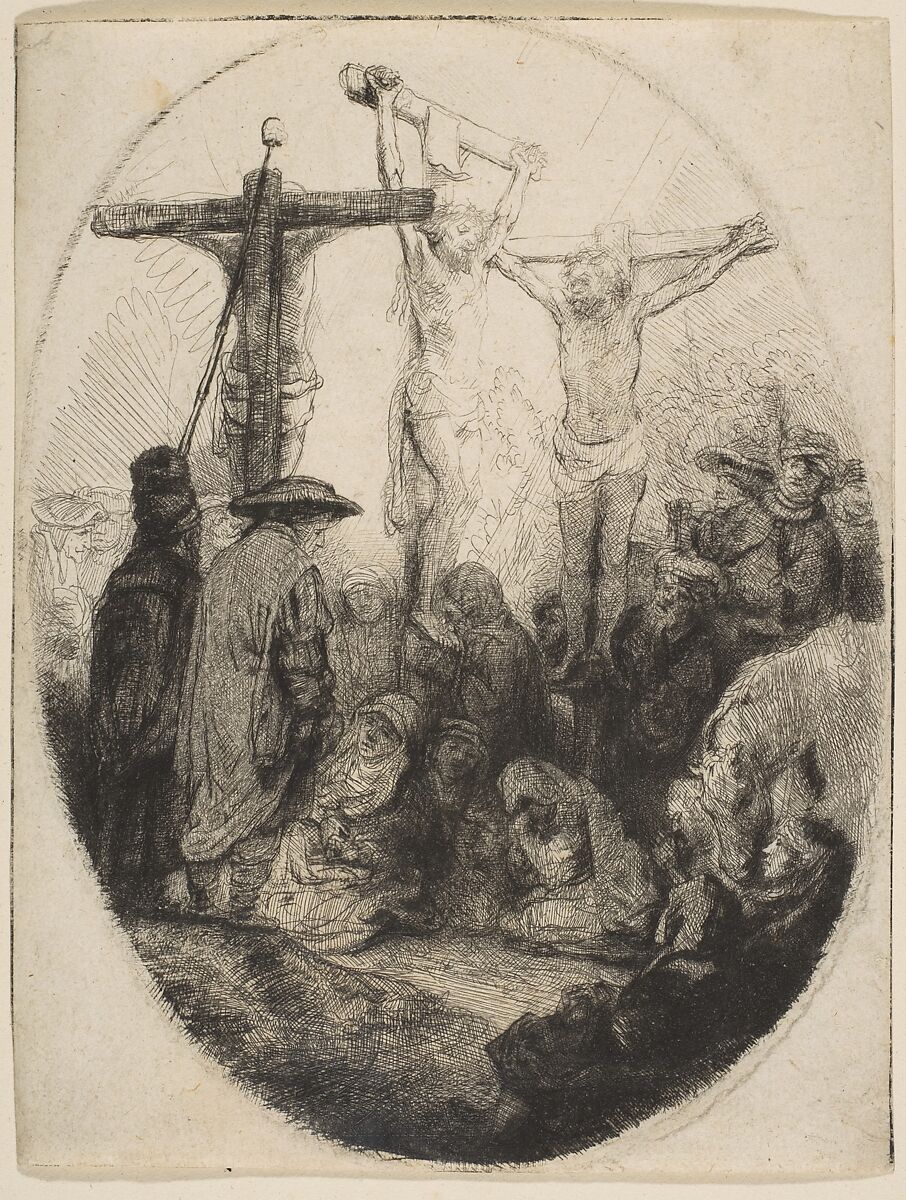 Rembrandt (Rembrandt van Rijn) Christ Crucified Between Two Thieves