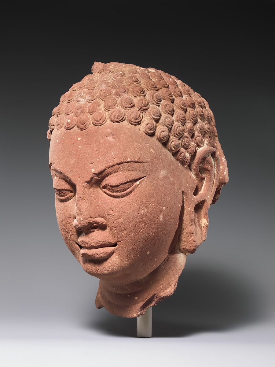 Head of a Buddha India (Uttar Pradesh, Mathura) late Gupta period