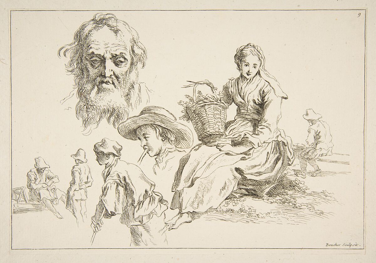 François Boucher Sheet of Sketches The Metropolitan Museum of Art