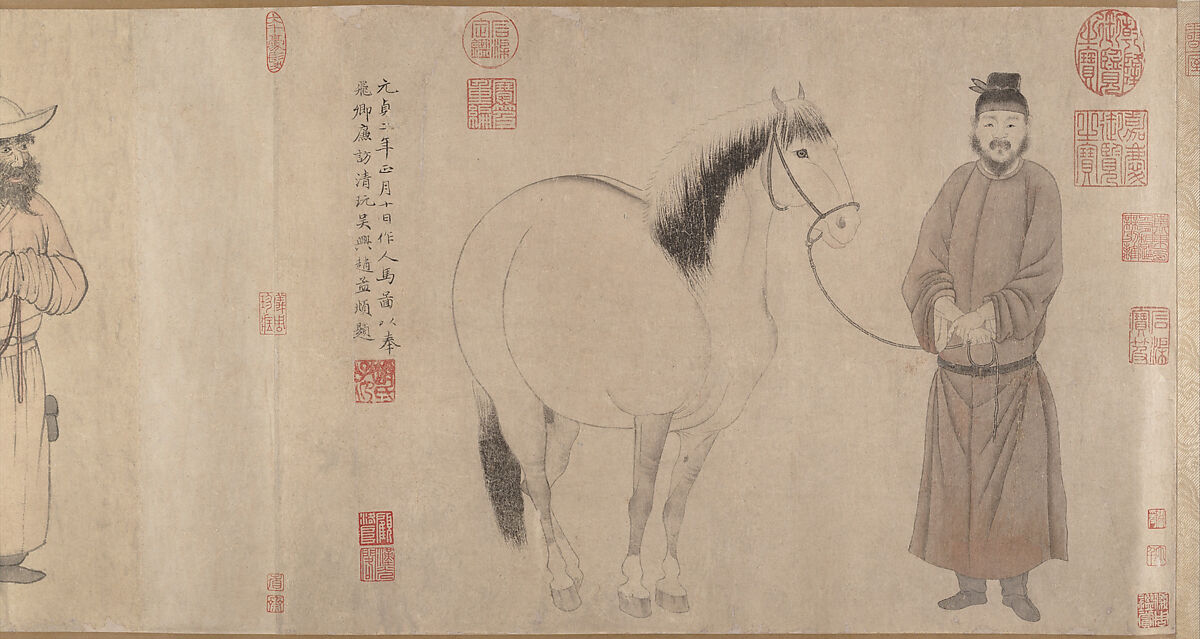 Zhao Mengfu Grooms and horses China Yuan dynasty (12711368