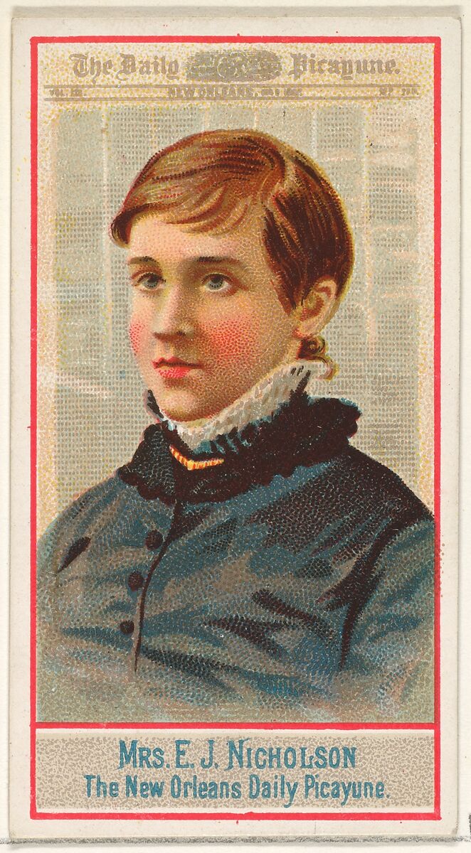 Issued by Allen & Ginter Mrs. E.J. Nicholson, The New Orleans Daily