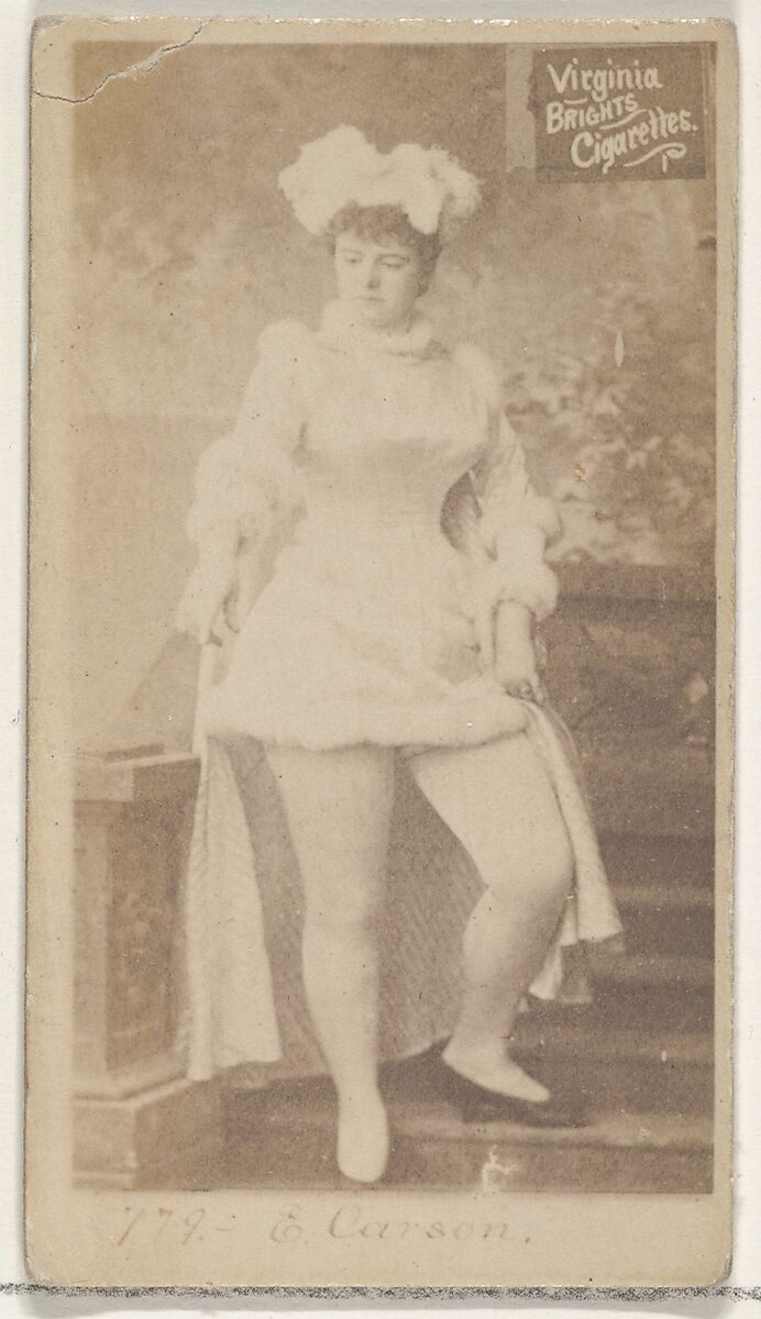 Issued by Allen & Ginter Card 778, Emma Carson, from the Actors and