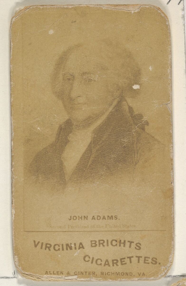 Issued by Allen & Ginter John Adams, from the Presidents of the