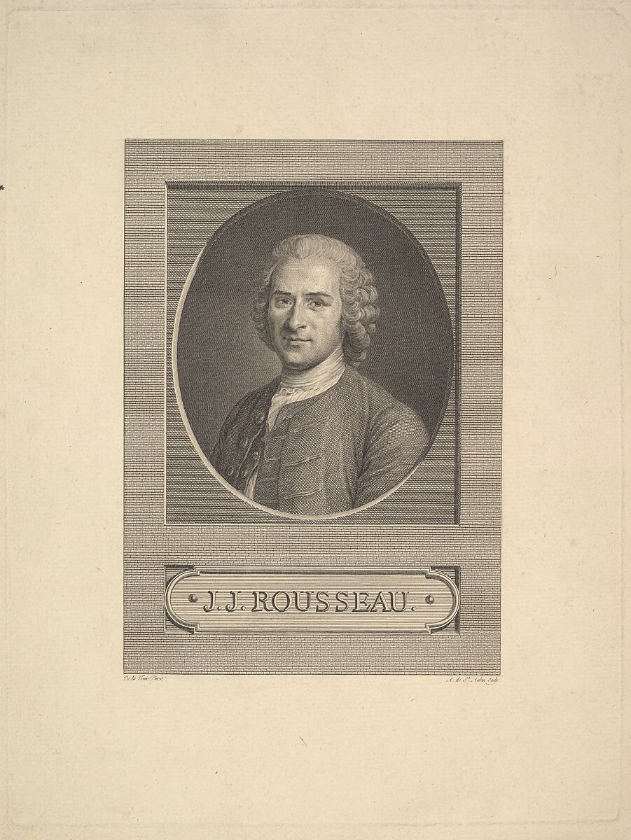 Augustin de SaintAubin Portrait of JeanJacques Rousseau The Met