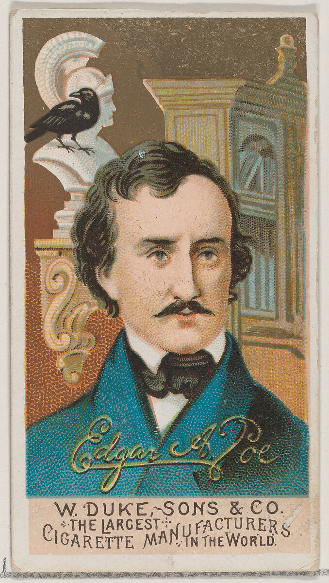 Issued by W. Duke, Sons & Co. Edgar Allan Poe, from the series Great