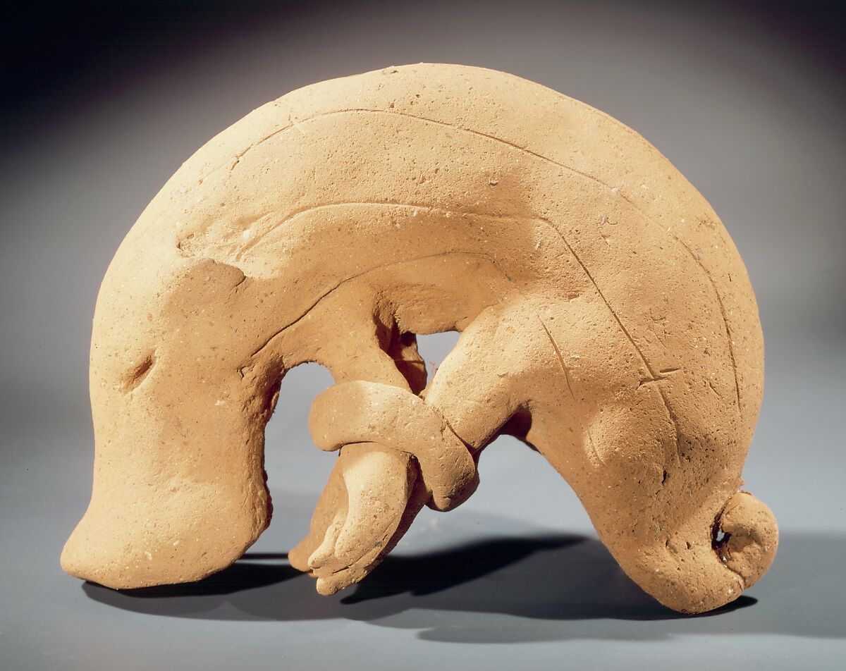 Haniwa (hollow clay sculpture) of a boar Japan Kofun period (ca