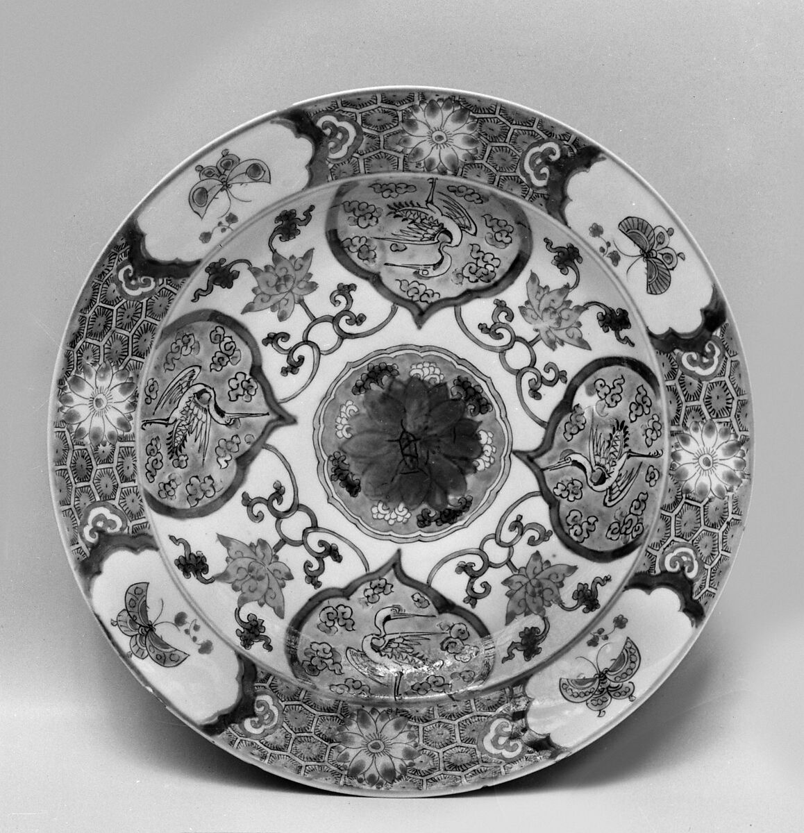 Plate China Qing dynasty (16441911), Kangxi period (16621722
