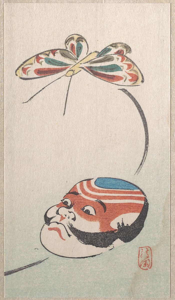 Ayaoka Butterfly and Mask of Yakko (the footman of a samurai) Japan