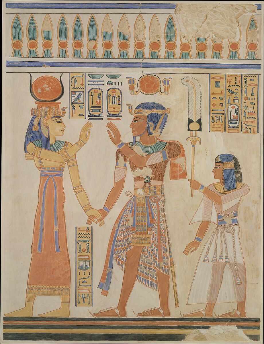 Nina de Garis Davies Ramesses III and Prince Amenherkhepeshef before Hathor New Kingdom