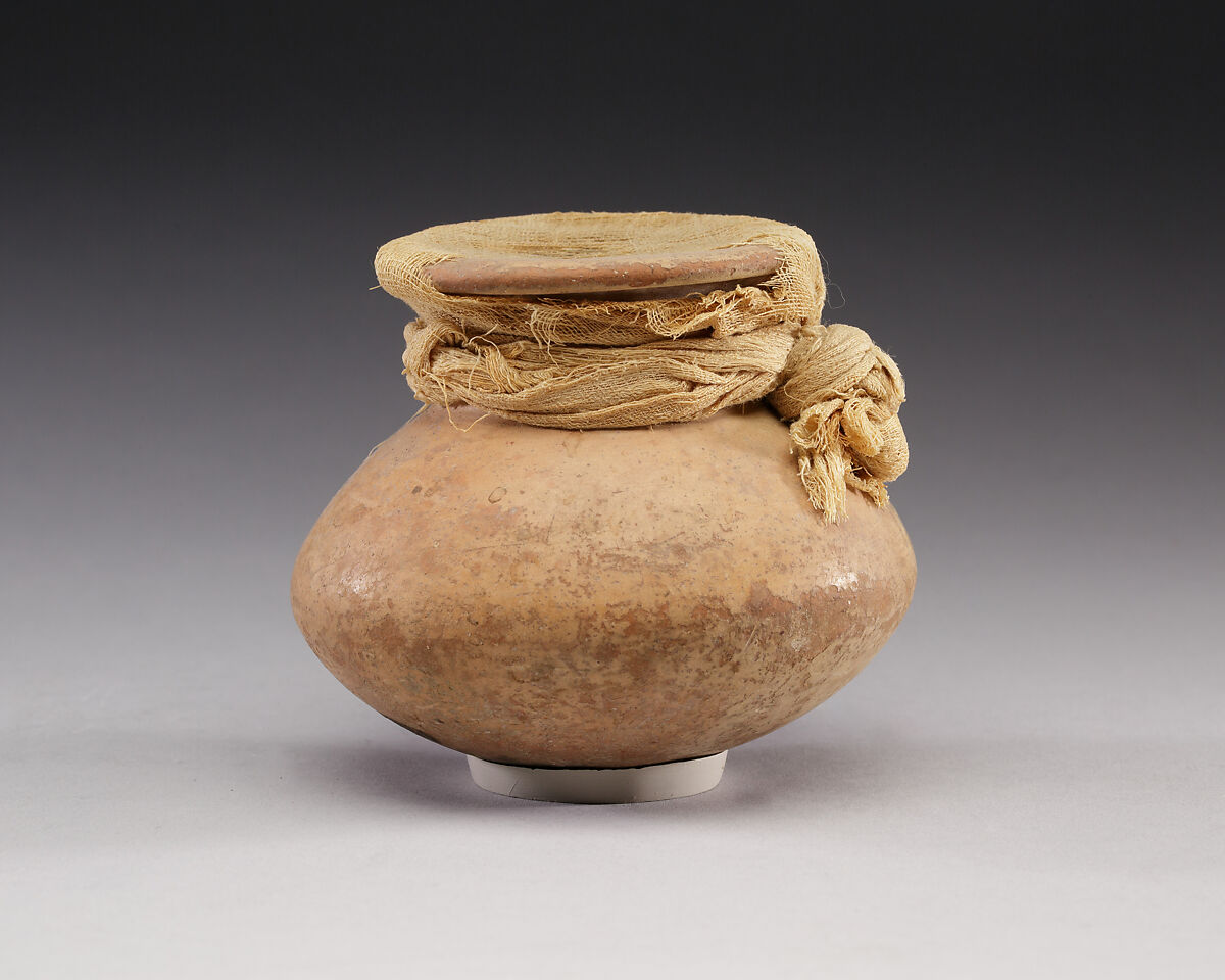 Cosmetic Jar Sealed with Linen New Kingdom The Metropolitan Museum
