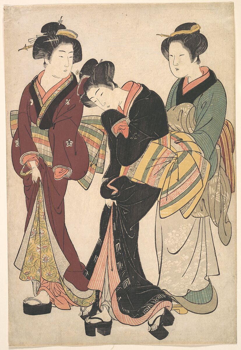 Kitao Shigemasa Two Geishas and a Maid Japan Edo period (1615