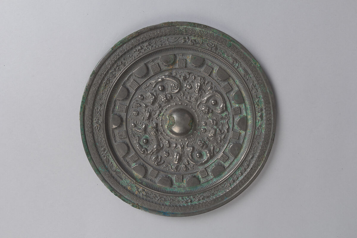 Mirror with deities and mythical creatures China Eastern Han (25220)Six Dynasties (220589