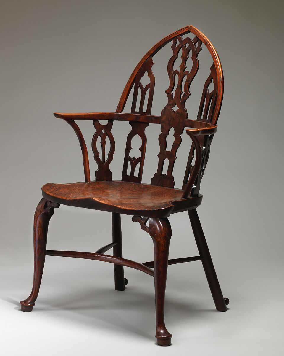 Gothic Windsor armchair (one of a pair) British, Thames Valley The