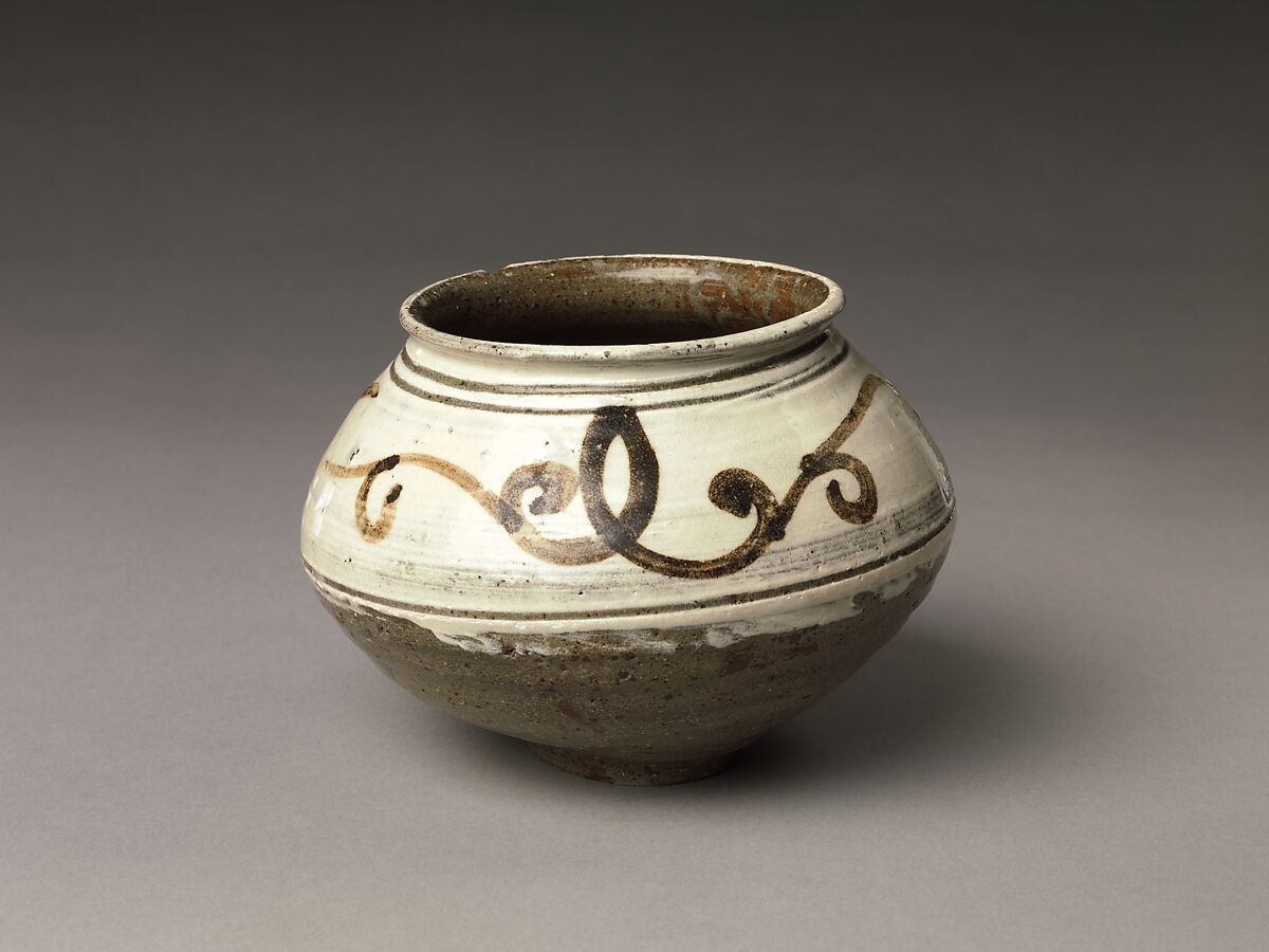 Jar with floral scroll Korea Joseon dynasty (13921910) The