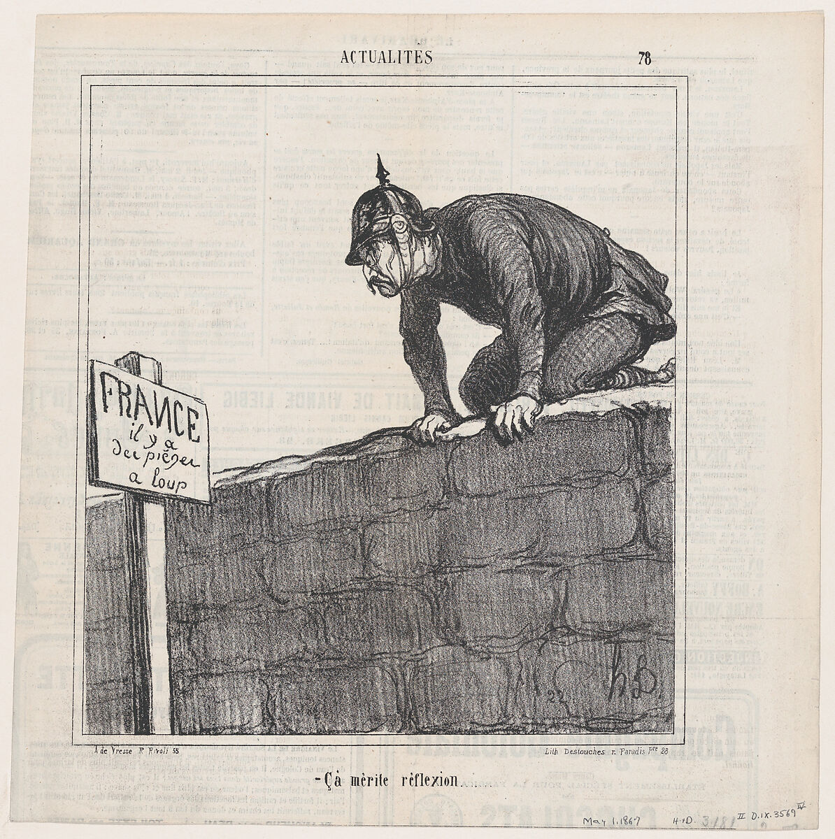Honoré Daumier This requires some thought, from 'News of the day