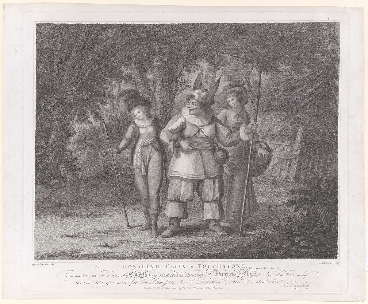 John Chapman Rosalind, Celia &amp, Touchstone (Shakespeare, As You Like