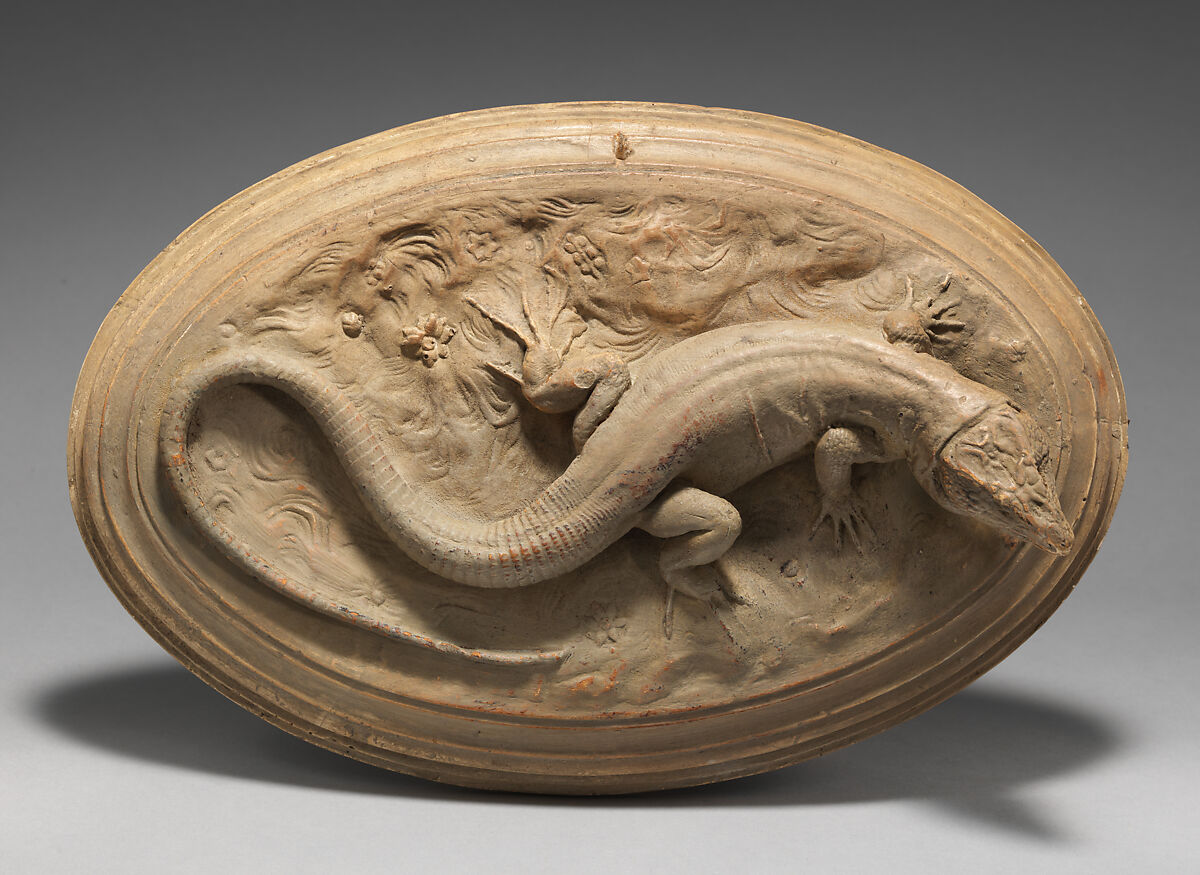 Attributed to Pull Plaster mold of lizard French, Paris