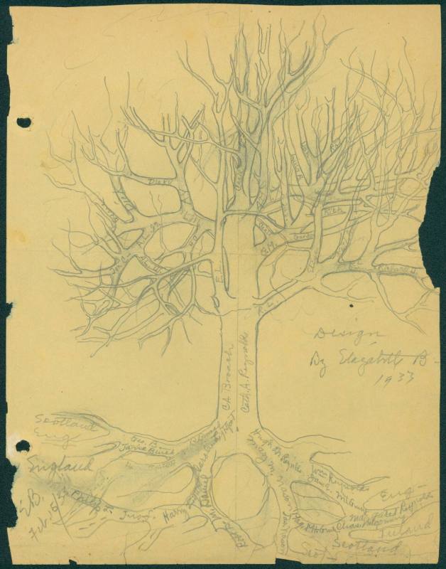 Drawing, Broach Family Tree Works eMuseum