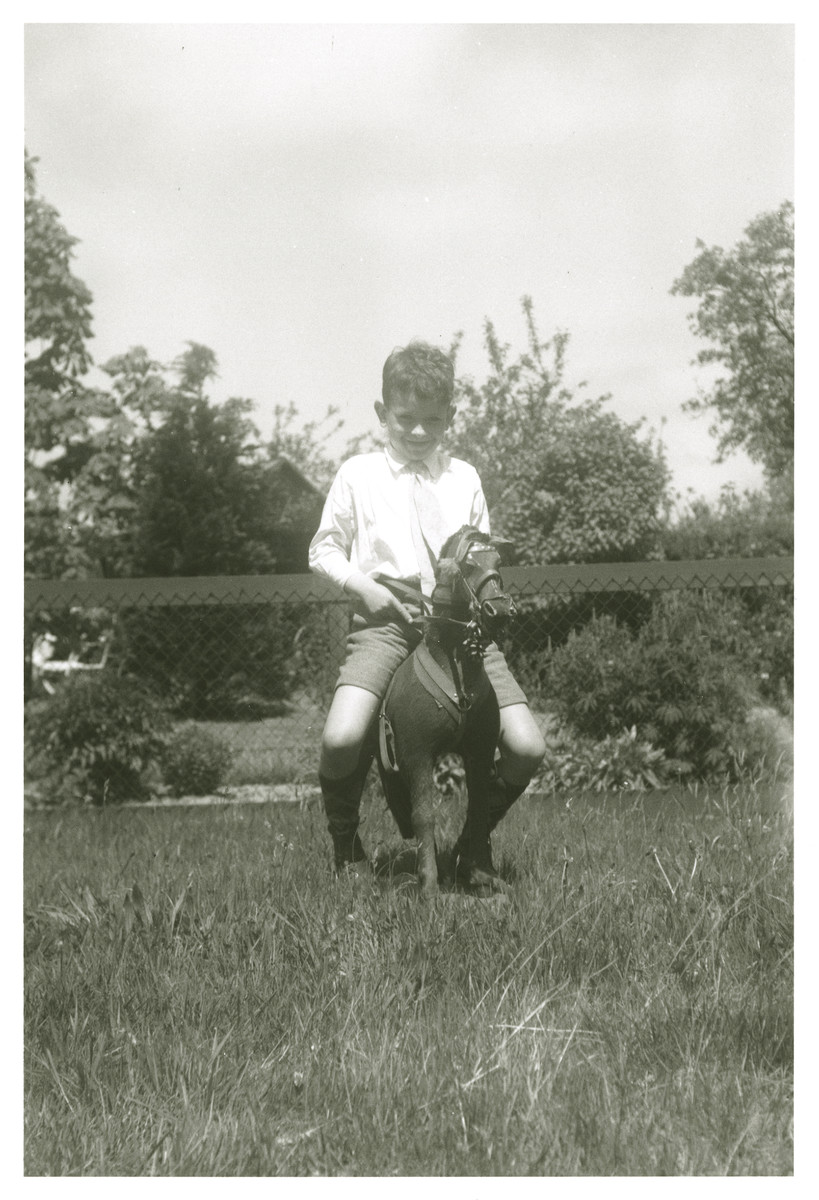 Max Amichai Heppner plays outside in the countryside of the Netherlands