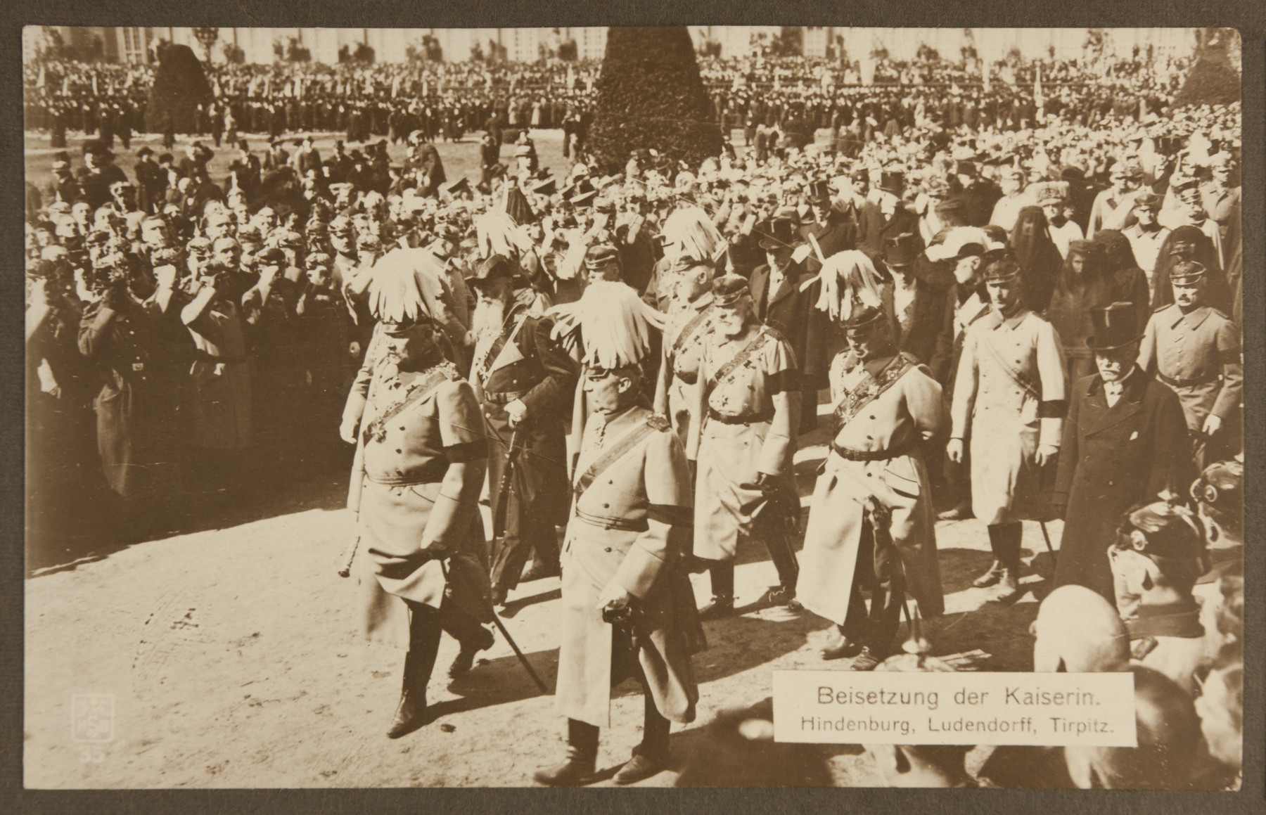 Generals Paul von Hindenburg and Erich Ludendorff, and Admiral Alfred