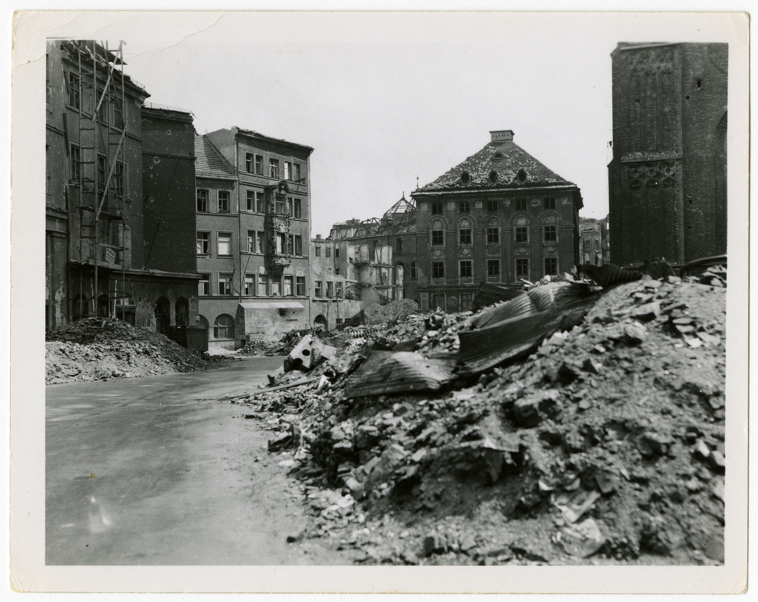 View of a bombed out street in Munich. Collections Search United States Holocaust Memorial