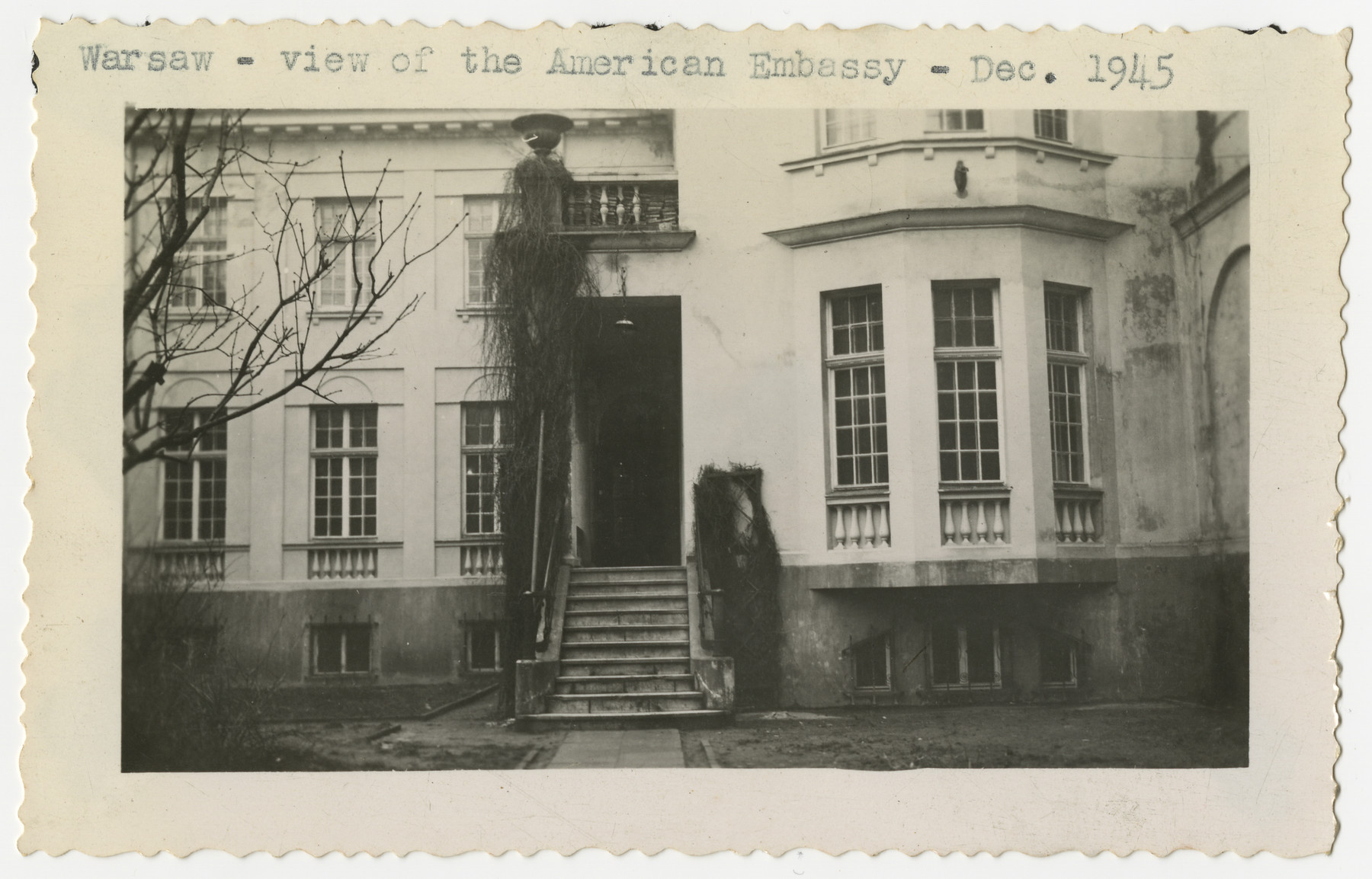 View of the American Embassy in Warsaw. Collections Search United