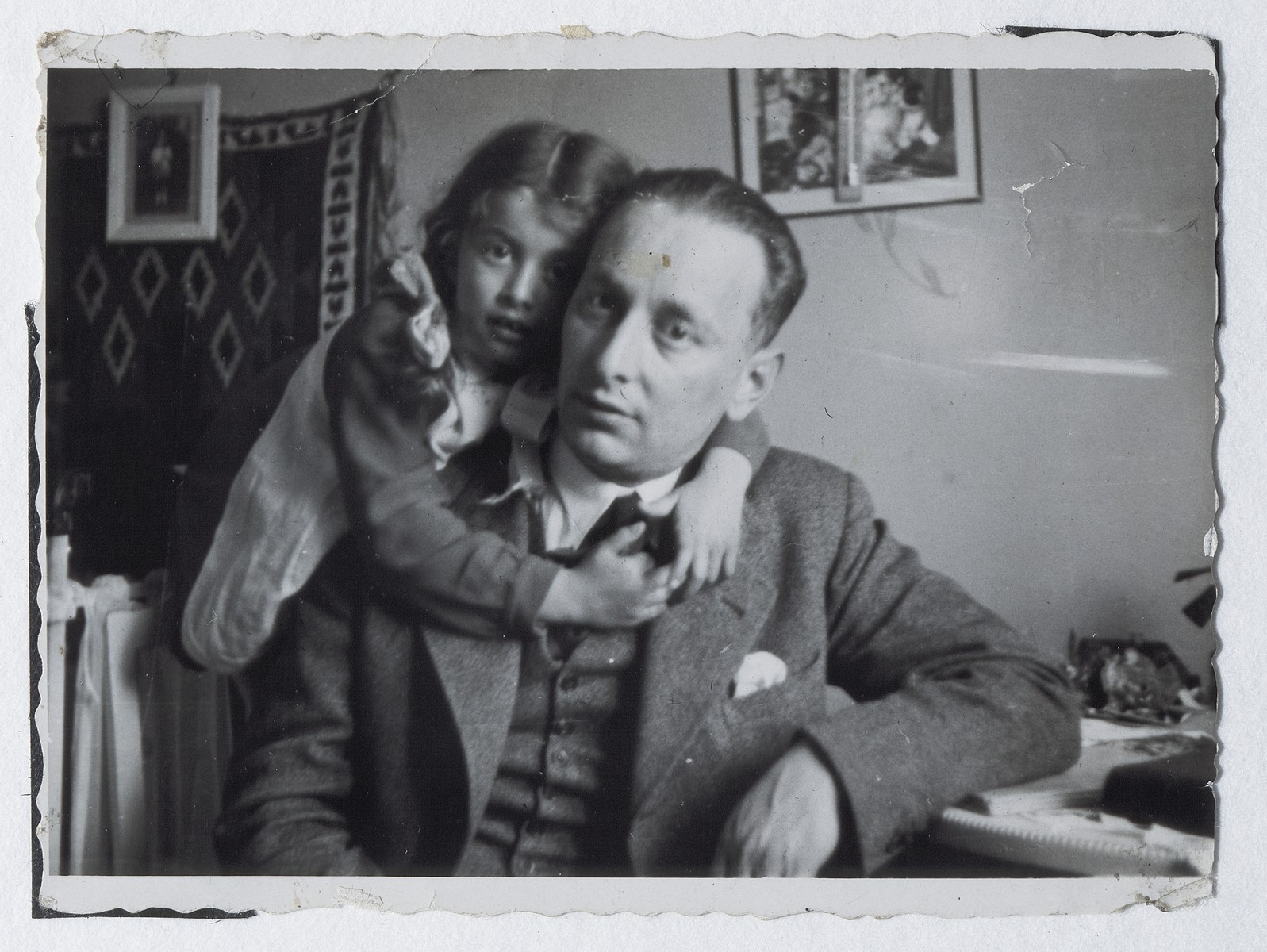 Lidia Kleinman hugs her father Dr. Mendel Kleinman. Collections