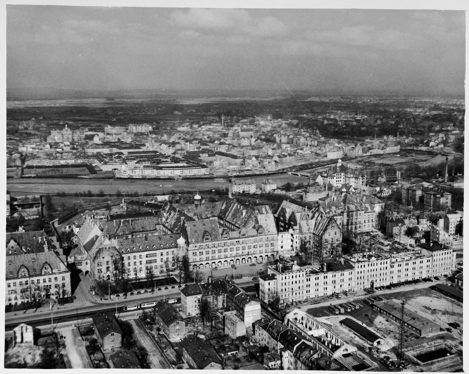 Aerial view of the Nuremberg Palace of Justice. Collections Search