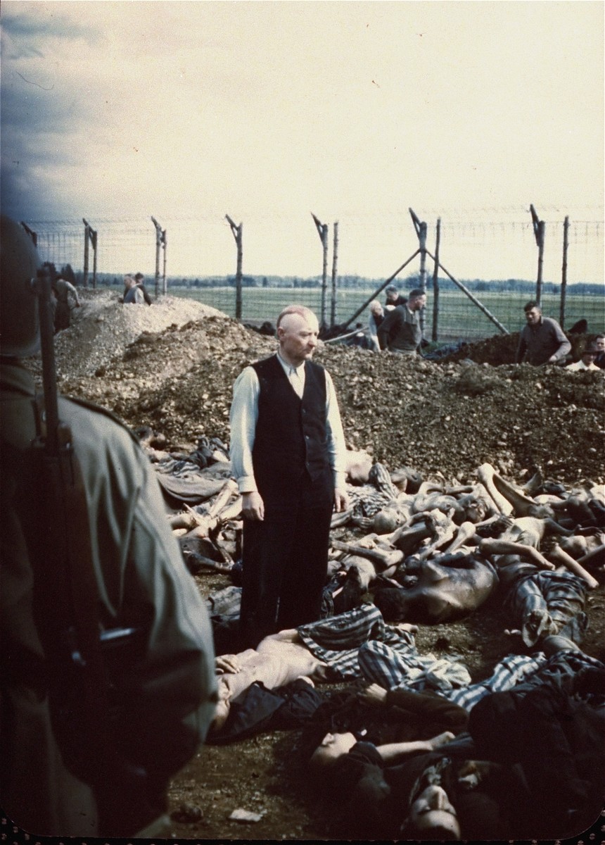 SS officer Eichelsdoerfer, the commandant of Kaufering IV, a subcamp