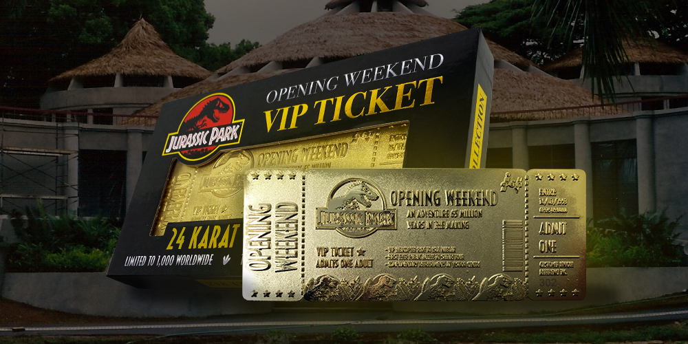 Fanattik Debuts 24K Gold Jurassic Park "Opening Weekend" Ticket