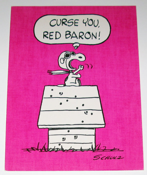 Snoopy Flying Ace ‘Curse You, Red Baron!’ Post Card