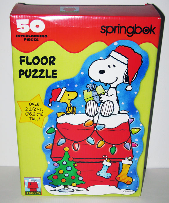 Snoopy & Woodstock Christmas Doghouse Floor Puzzle
