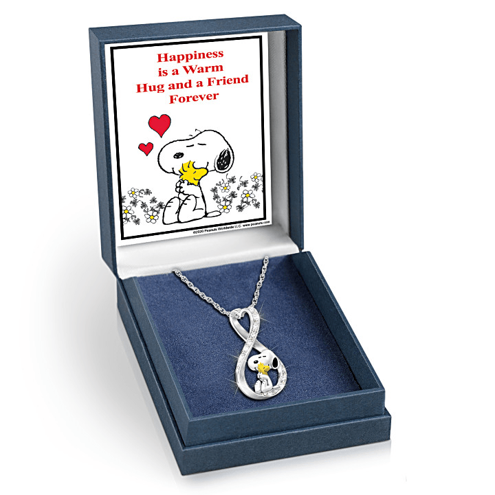 snoopy swarovski necklace