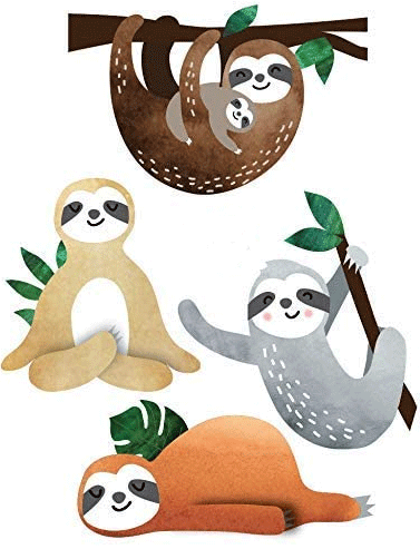 cute diy sloth stickers
