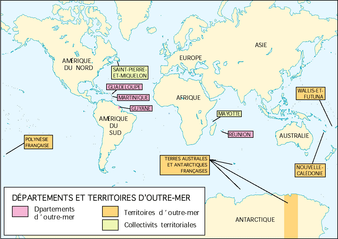 Carte De France Avec Dom Tom dom tom france