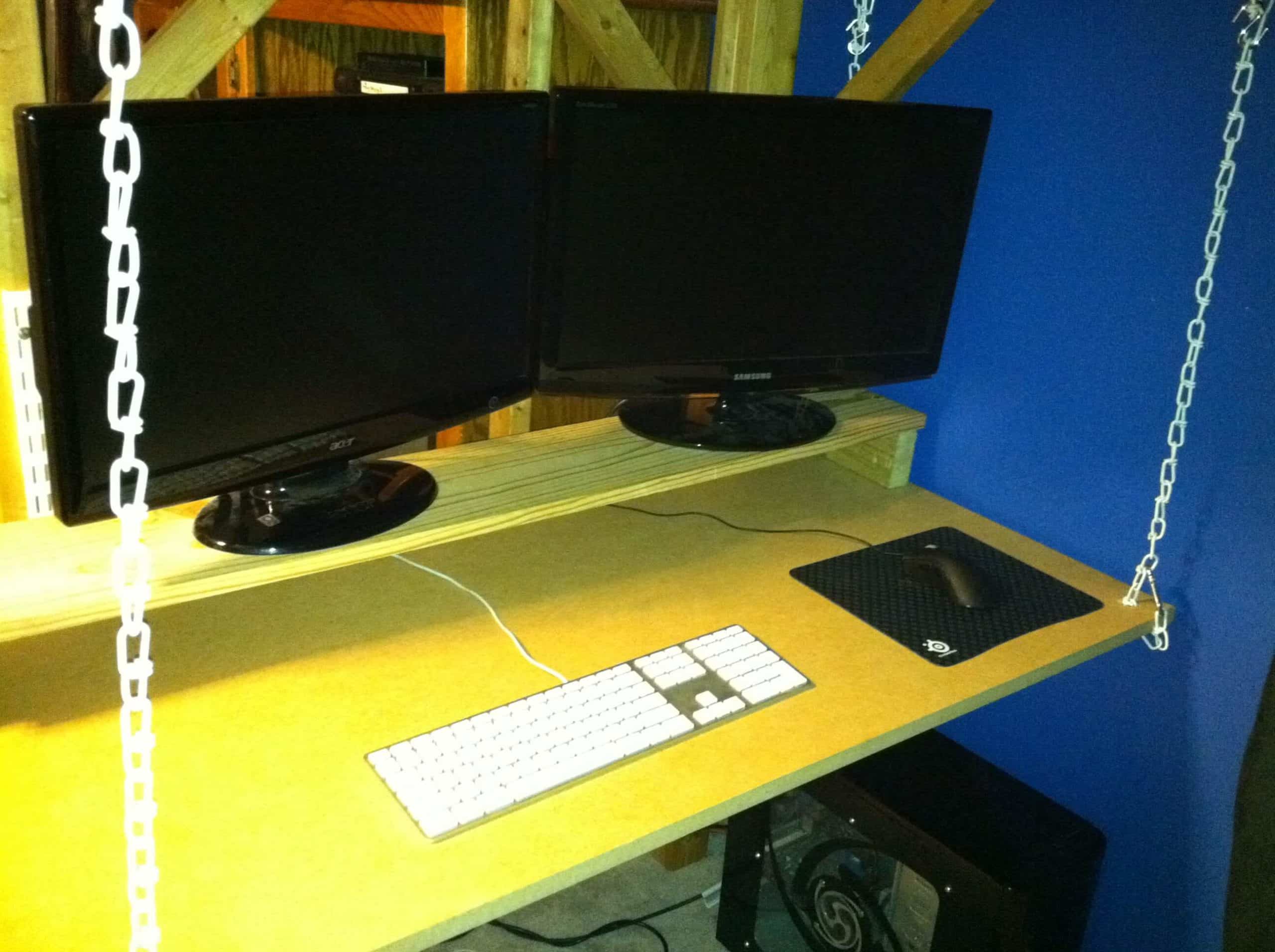 How To Build A Hanging Desk In 15 Minutes