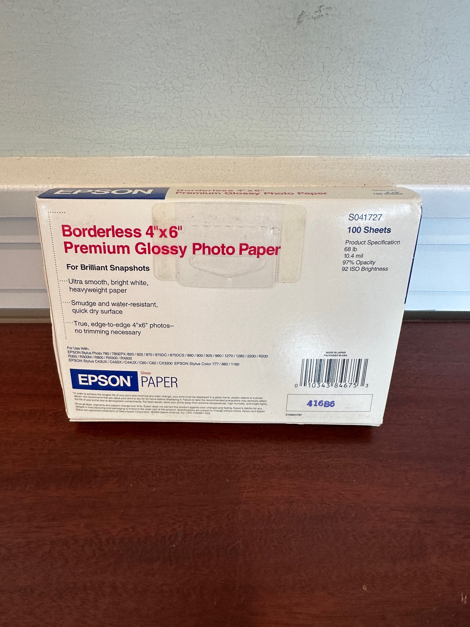 Epson Borderless 4" x 6" Premium Glossy Photo Paper