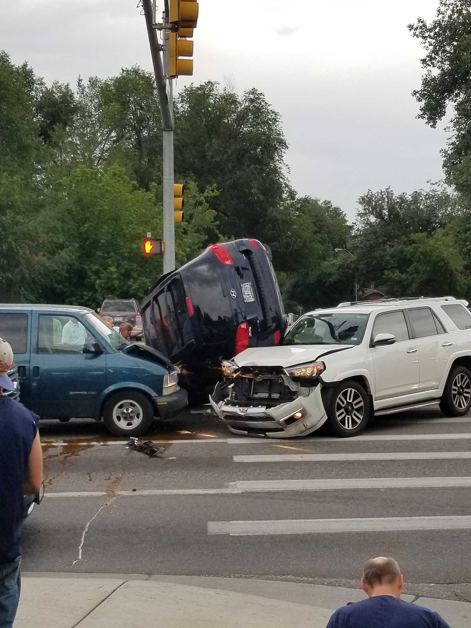 Three cars involved in accident at intersection of Mulberry and Shields The Rocky Mountain