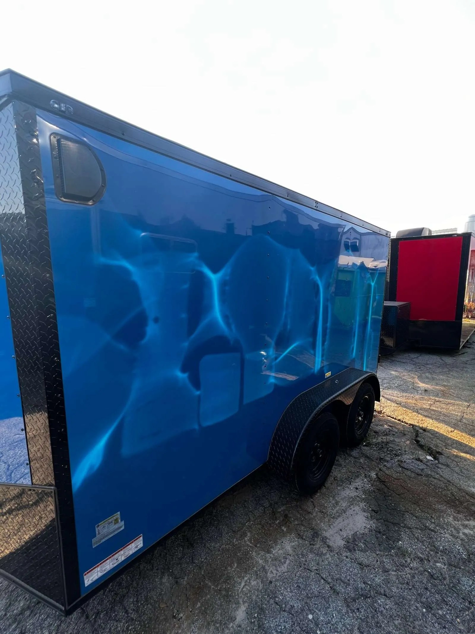 Fast Cargo Electric Blue 7x16 Enclosed Trailer for Sale Collins