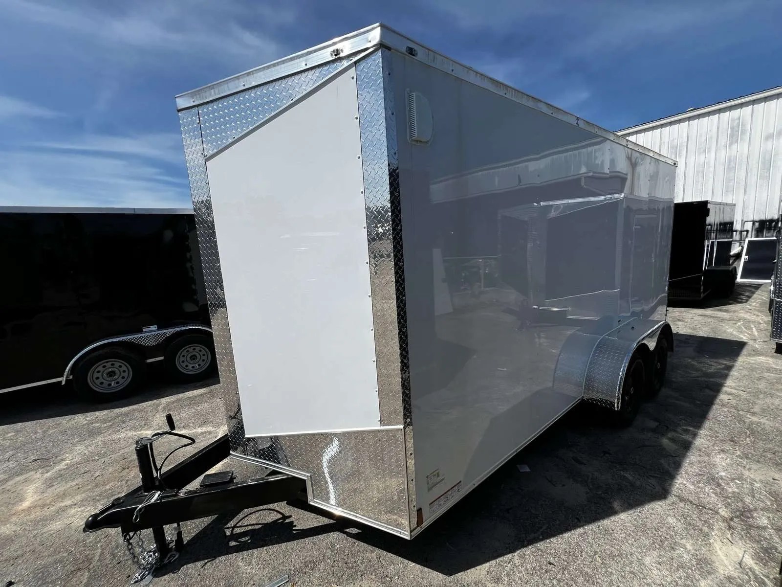 Fast Cargo White 7x16 Enclosed Trailers for Sale Collins Custom Cargo