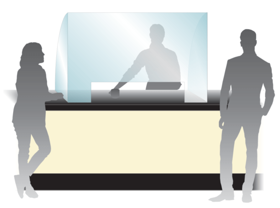 Counter Mounted Sneeze Guard Collins Plastics Ltd