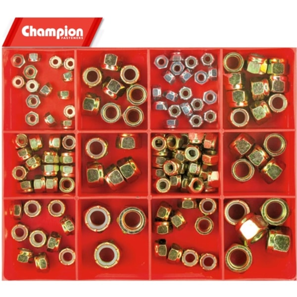 CA126 Champion Fasteners UNFUNC Nylon Self Locking Nut Assortment Kit Collins Tools & Welding