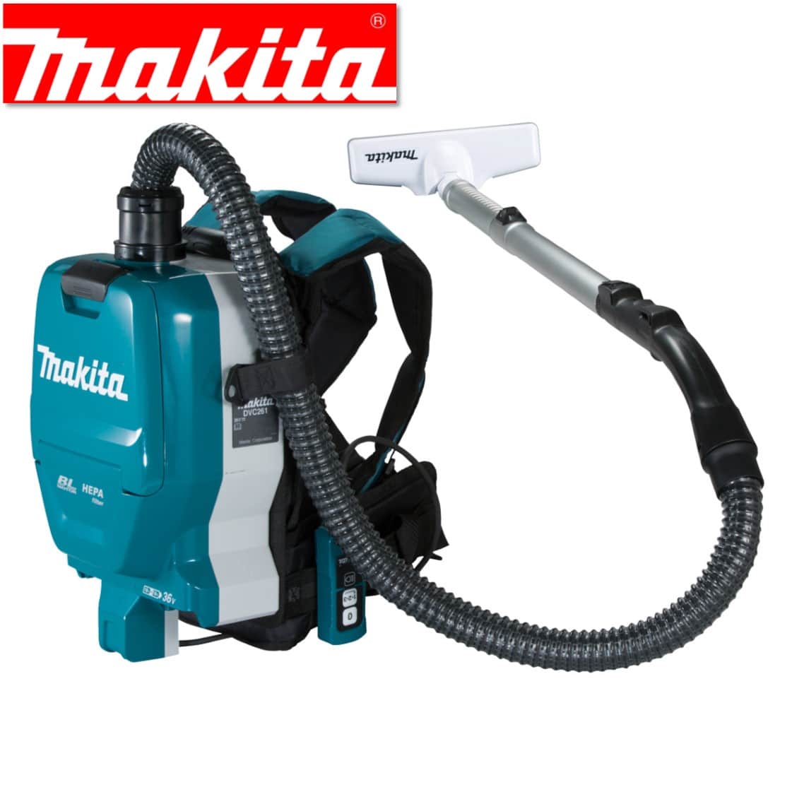 DVC261ZX13 Makita Cordless Brushless Backpack Vacuum 18Vx2 Collins