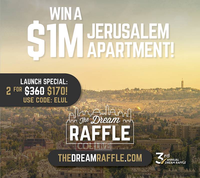 The Dream Raffle is Back! Double Your Chances to Win a Luxury Jerusalem Home!