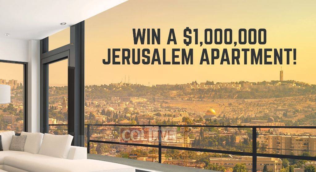 NO RAFFLE LIKE THIS Win a 1,000,000 Dream Apartment in Jerusalem! Hurry, early bird raffle