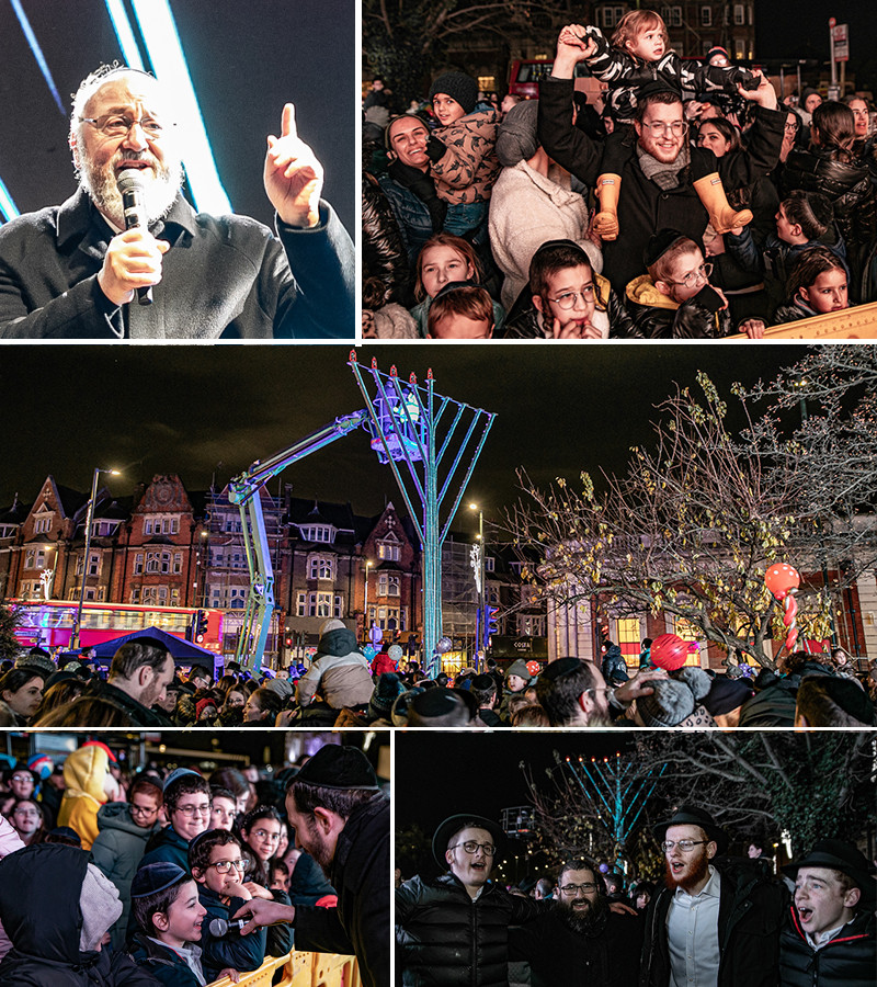 Thousands Attend Golders Green Menorah Lightings