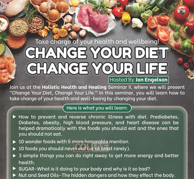 Tonight 'Change Your Diet, Change Your Life' in Crown Heights