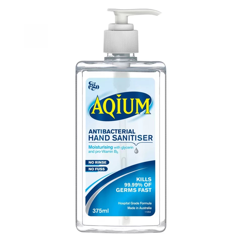 Antibacterial Hand Sanitiser Aqium Gel 375ml Colmed Group
